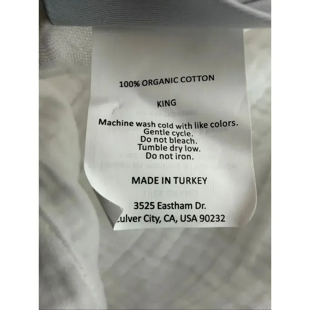 Parachute Organic Cotton White Gauze King Sham